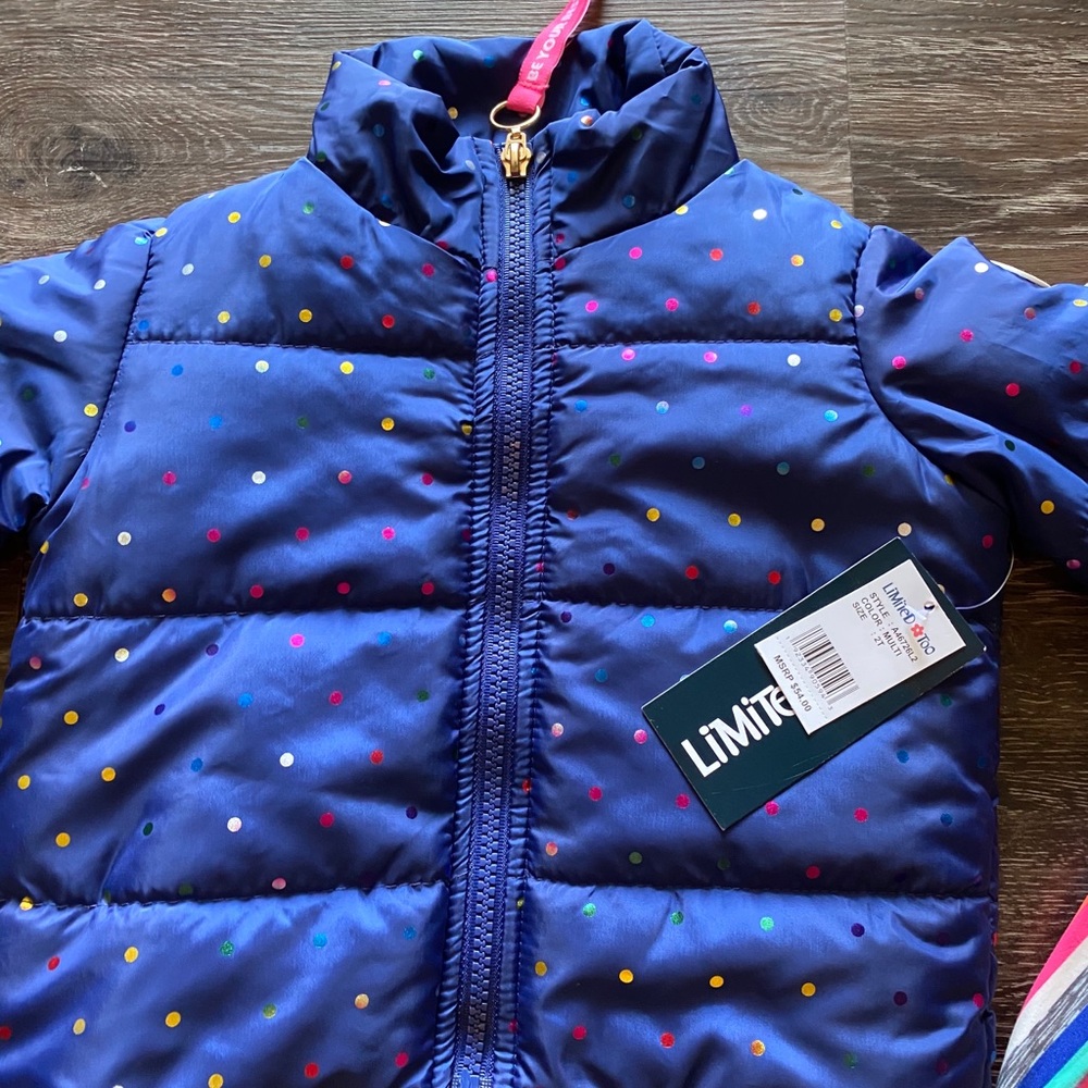 Girls 2T light cost and dress combo